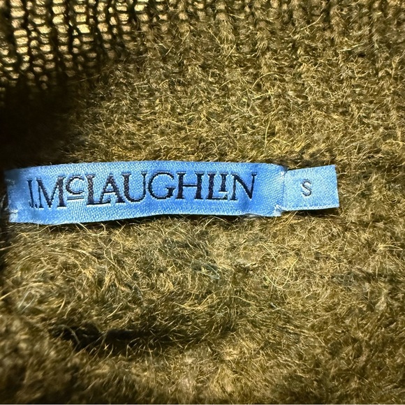 J. McLaughlin | Forest Green Mohair Blend Mock Turtleneck Sweater | Sz S - Picture 6 of 7